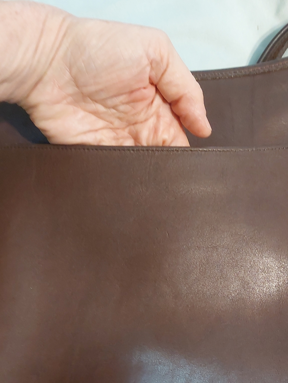 Coach Dark Brown Leather Bucket Crossbody Bag 9060 - Picture 8 of 11